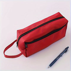 Large Capacity Double Zipper Pencil Case Pure Oxford Cloth Stationery Bag