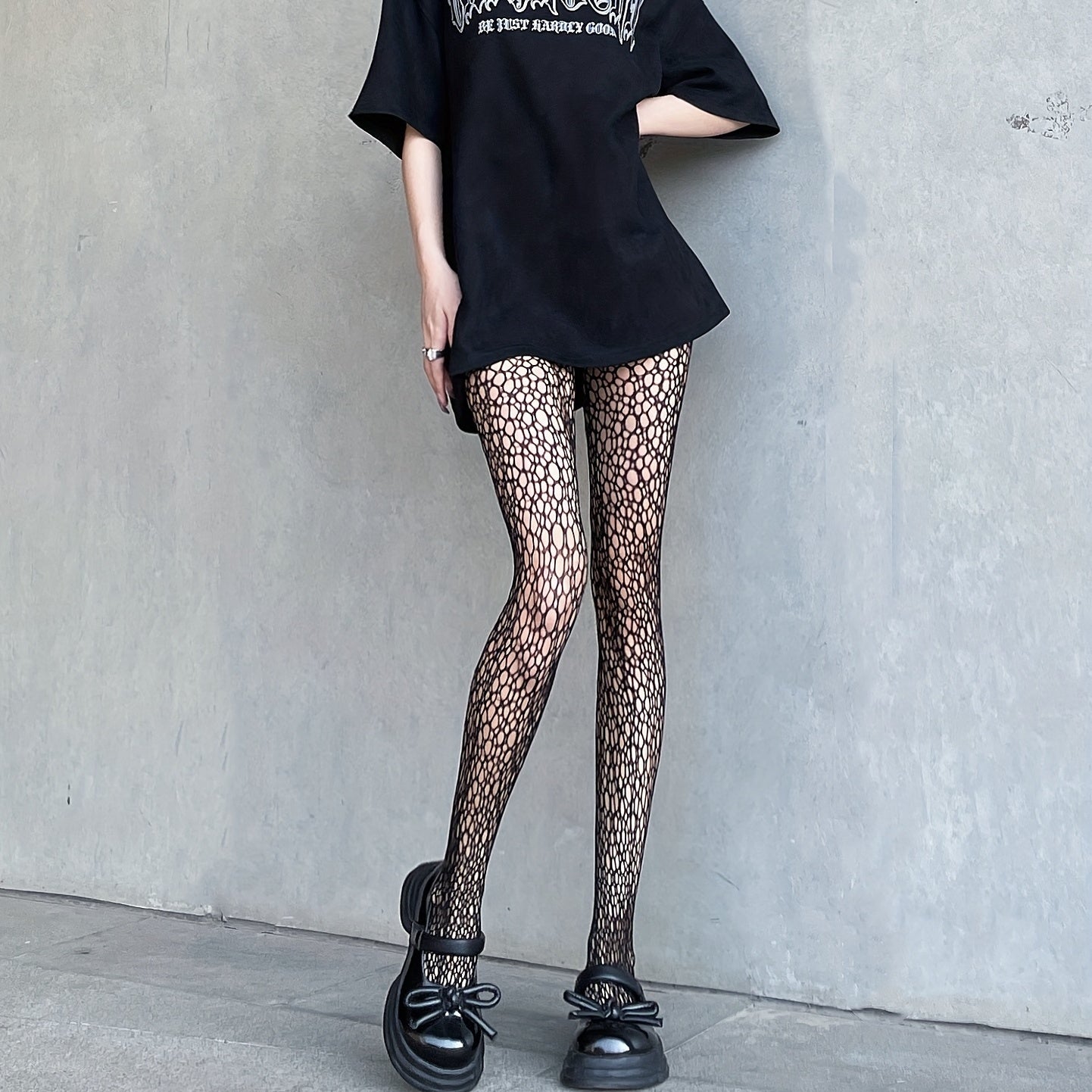 High Waist Fishnet Tights Hollow Out Mesh Pantyhose