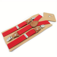 Boys Teen Casual Adjustable Y Shape Metal Clip Suspenders