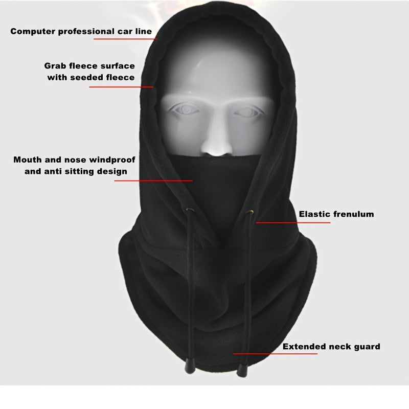 Winter Cycling Hat Windproof Fleece Warm Hat