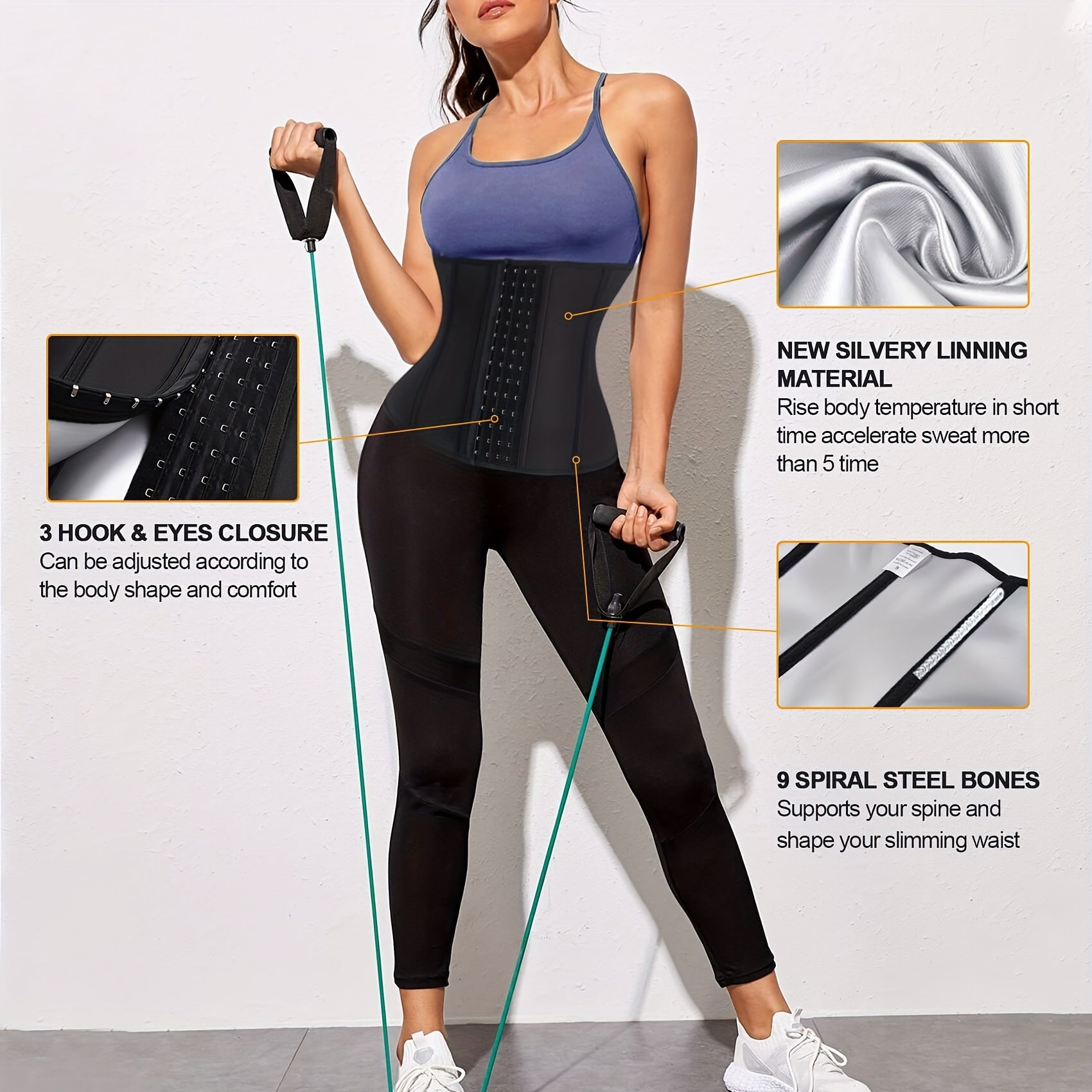 Waist Trainer Tummy Belt Waist Trimmer Tummy Control Slimming Body Shaper