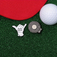 Magnetic Golf Ball Marker w/ Hat Clip Iron Accessory for Men - Golf Gift
