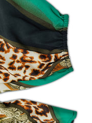 Leopard Print Off Shoulder Blouse