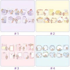 100 Sheets Cartoon Note Paper for Student Handbooks and Decorations