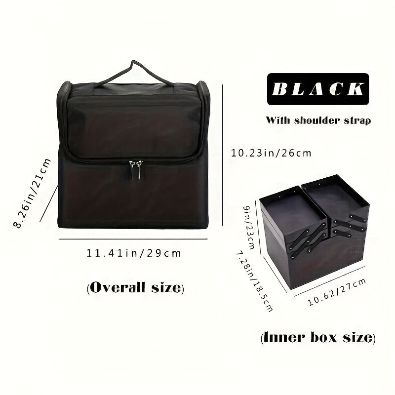 Large Makeup Organizer Case Professional Nail Train Bag