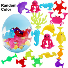 Ocean Animals Suction Cup 30pcs Bath Toys for Kids Sensory Window Building Toys