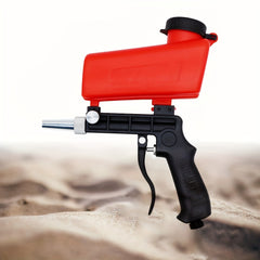 Portable Gravity Sandblasting Gun 90psi Red Rust Removal Sandblasting Machine