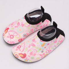 Cartoon Floral Barefoot Water Shoes for Girls | Quick Dry Lightweight Water Sock