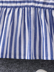 Girls Preppy Plaid Sleeveless Peplum Tops for Summer