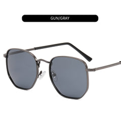 Multicolor Men's Metal Polarized Sunglasses with Zipper Case