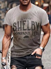 Men's Graphic Tee SHELBY Pattern Print Short Sleeve Comfy T Shirt