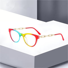 Round Cat Eye Light Blocking Glasses For Women