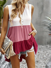 Casual Sleeveless Tank Top for Summer Women's Clothing