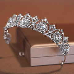 Silvery Crystal Headband Rhinestone Tiara Hair Accessories