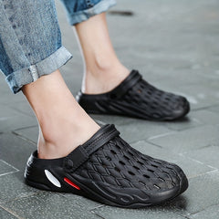 Men's Breathable Closed Toe Clogs Soft Slippers