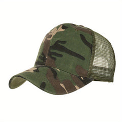 Breathable Camo Trucker Hat for Outdoor Sports and Activities