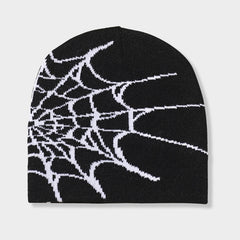 Fashionable Sport Windproof Knit Beanie Hat Spider Web Warm Ski Cold Hat