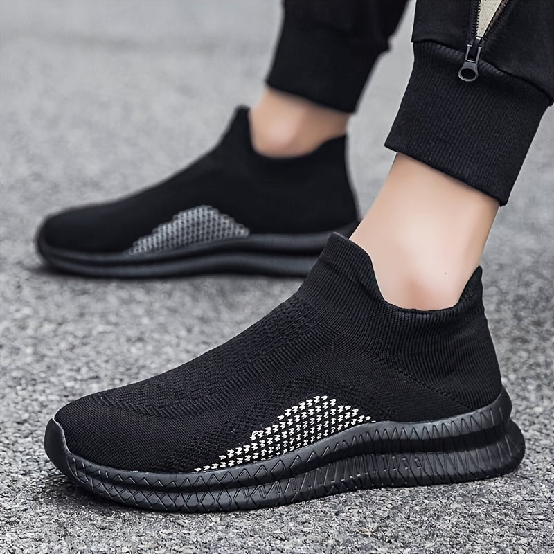 Men's Breathable Slip On Sock Shoes for Plus Size, Comfy Non Slip Sneakers