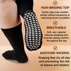 2 Pairs Extra Wide Diabetic Socks for Men Women Swollen Feet