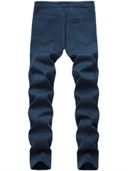 Men's Ripped Slim Fit Distressed Jeans