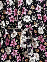 Floral Print Boho Style Cover Up Kaftan Long Kimono Sleeve