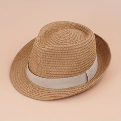 Straw Hat Summer Men's And Women's Beach Hat British Jazz Hat Top Hat