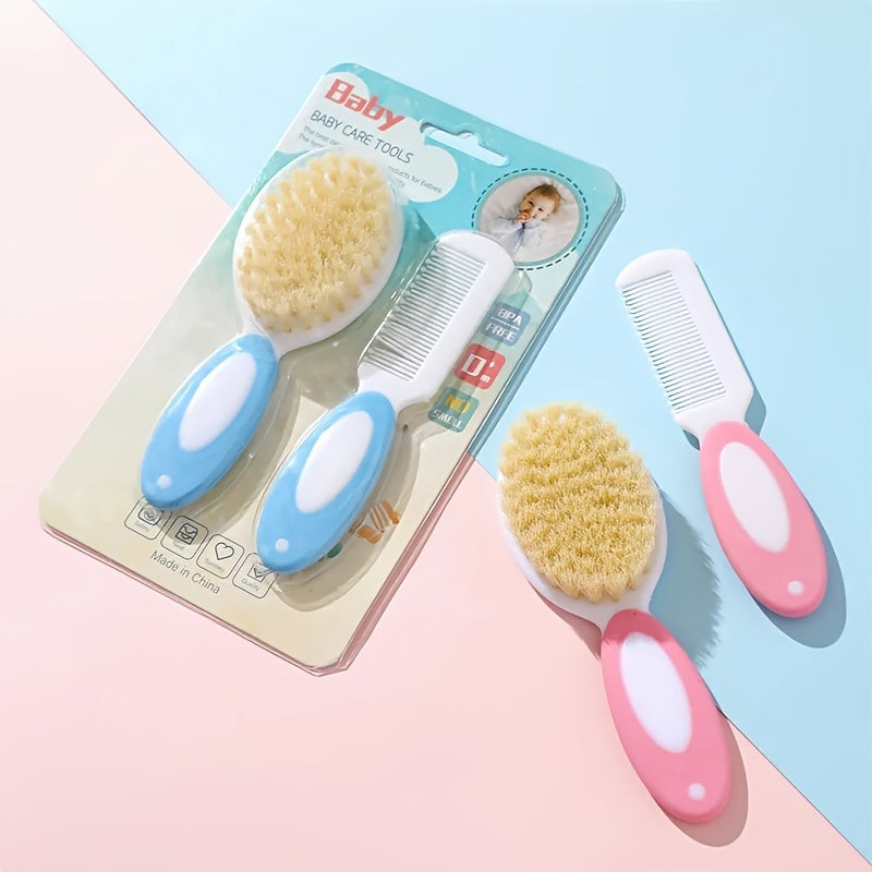 Baby Shampoo Care Set with Soft Hair Brush for Head Massage