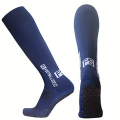 Non slip Silicone Bottom Athletic Socks Over The Calf Long Sports Socks
