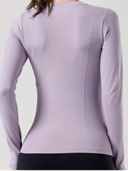 Women's Quick Dry Long Sleeve Sports Top with Thumb Hole