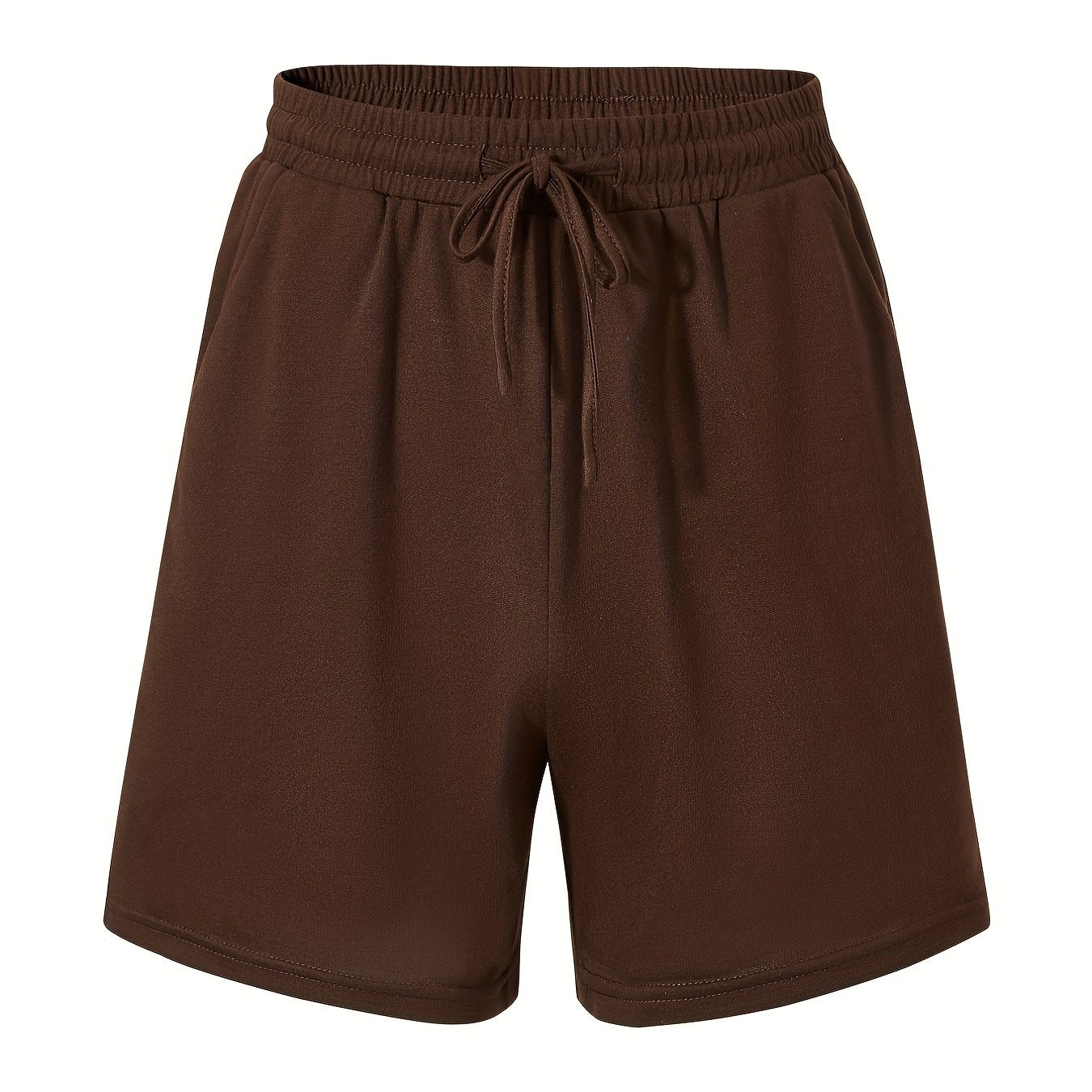 Casual Drawstring Workout Shorts Elastic Waist Women's Clothing