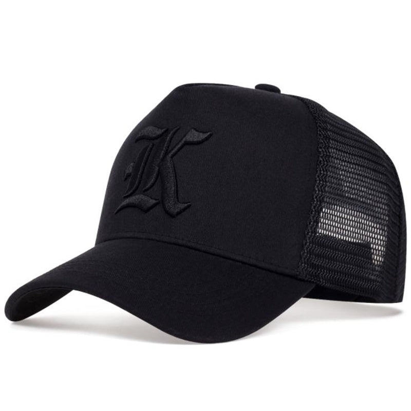 Men's Gothic Hip Hop Alphabet K Baseball Cap