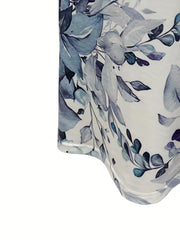 Casual Dress Women's Plus Floral Print Round Neck Tank Dress