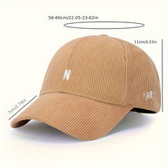 Corduroy Baseball Cap Unisex Outdoor Sun Hat