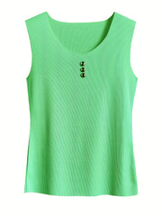 Button Front Sleeveless Tank Top Women's Summer Casual Top