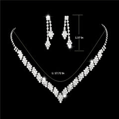 Chunky Jewelry Set Choker Necklace & Tassel Earrings Prom Costume Party