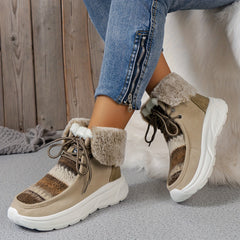 Non slip Chunky Snow Boots Wear Resistant Warm Boots Women's Footwear
