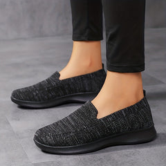 Women's Breathable Knit Slip-On Sneakers Lightweight Walking Shoes