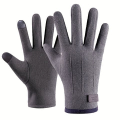 Outdoor Rabbit Velvet Touch Screen Gloves Thick Windproof Warm Gloves