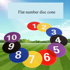 10pcs Numbered Spot Markers Cones 1-10 Agility Training