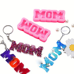 Mom Word Keychain Silicone Mold DIY Resin Mold