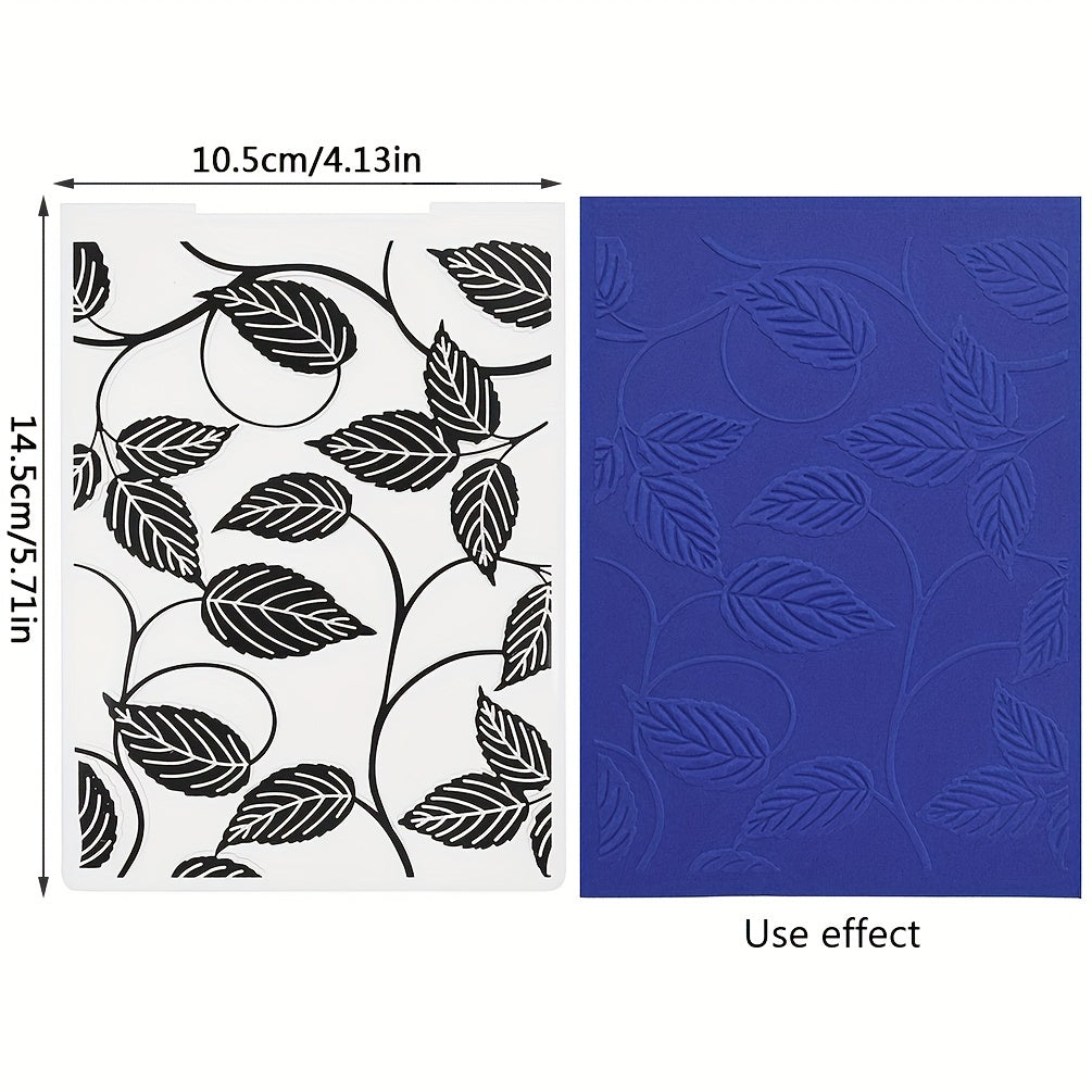 Floral Pattern Printed Plastic Embossing Folder for DIY Scrapbooking