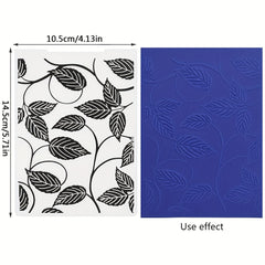Floral Pattern Printed Plastic Embossing Folder for DIY Scrapbooking