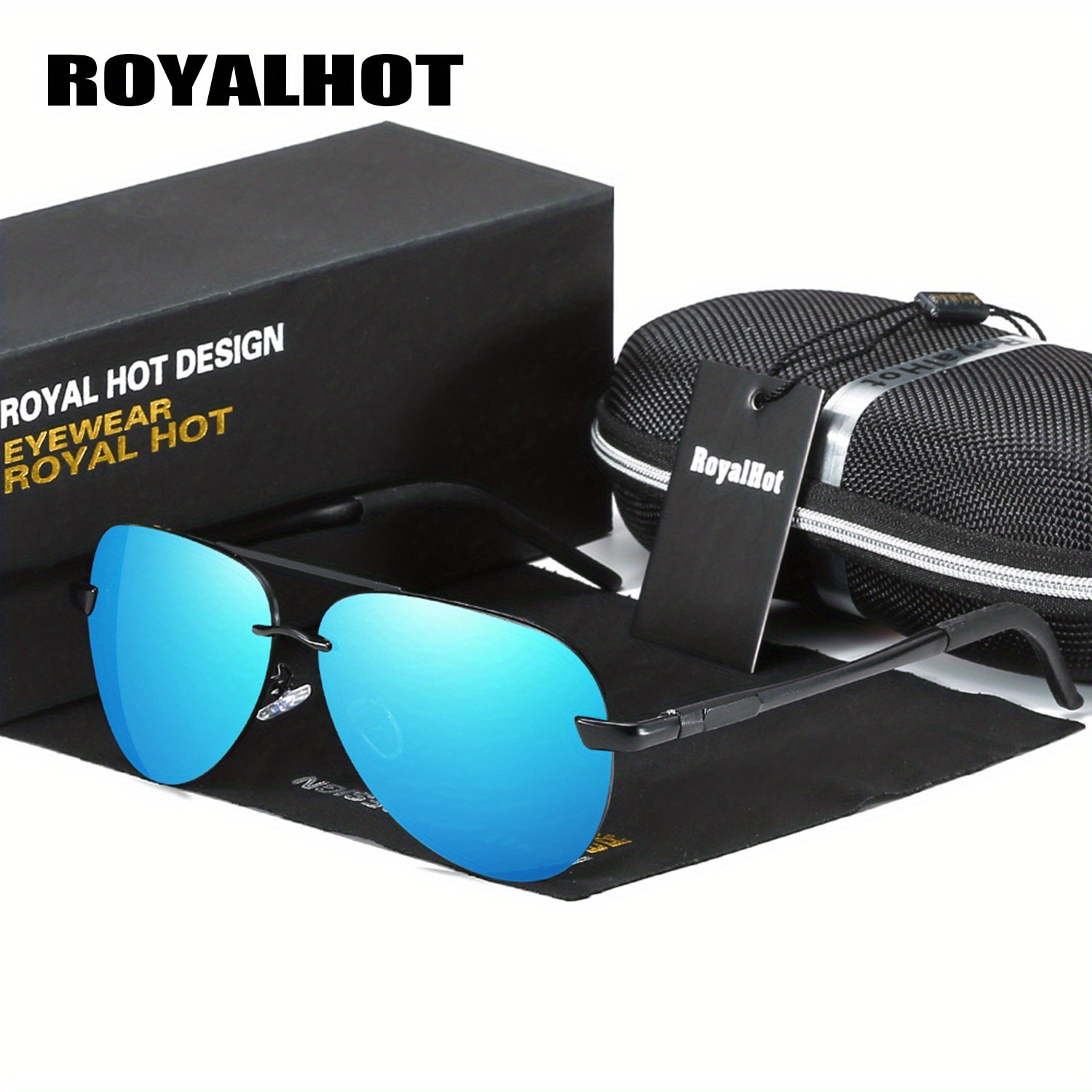RoyalHot Polarized Metal Outdoor Driving Sunglasses