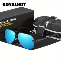 RoyalHot Polarized Metal Outdoor Driving Sunglasses