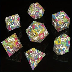 7pcs Resin Dice Set for Board Game Entertainment