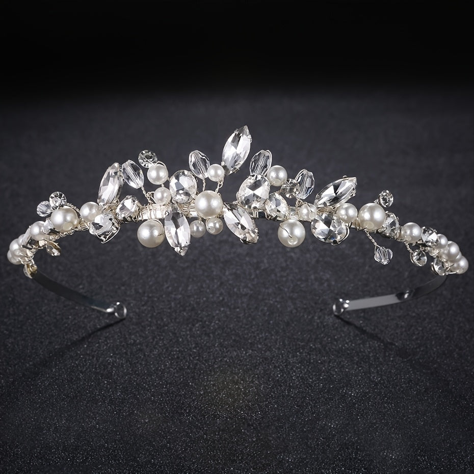 Faux Pearl Hairband Headband Party Favor Decorations Princess Tiara