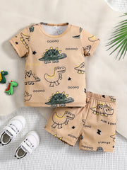Baby Boy's Dinosaur T-shirt & Shorts Set - Child's Sweatshirt