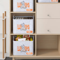 2pcs Home Fabric Children's Clothes Toys Storage Basket