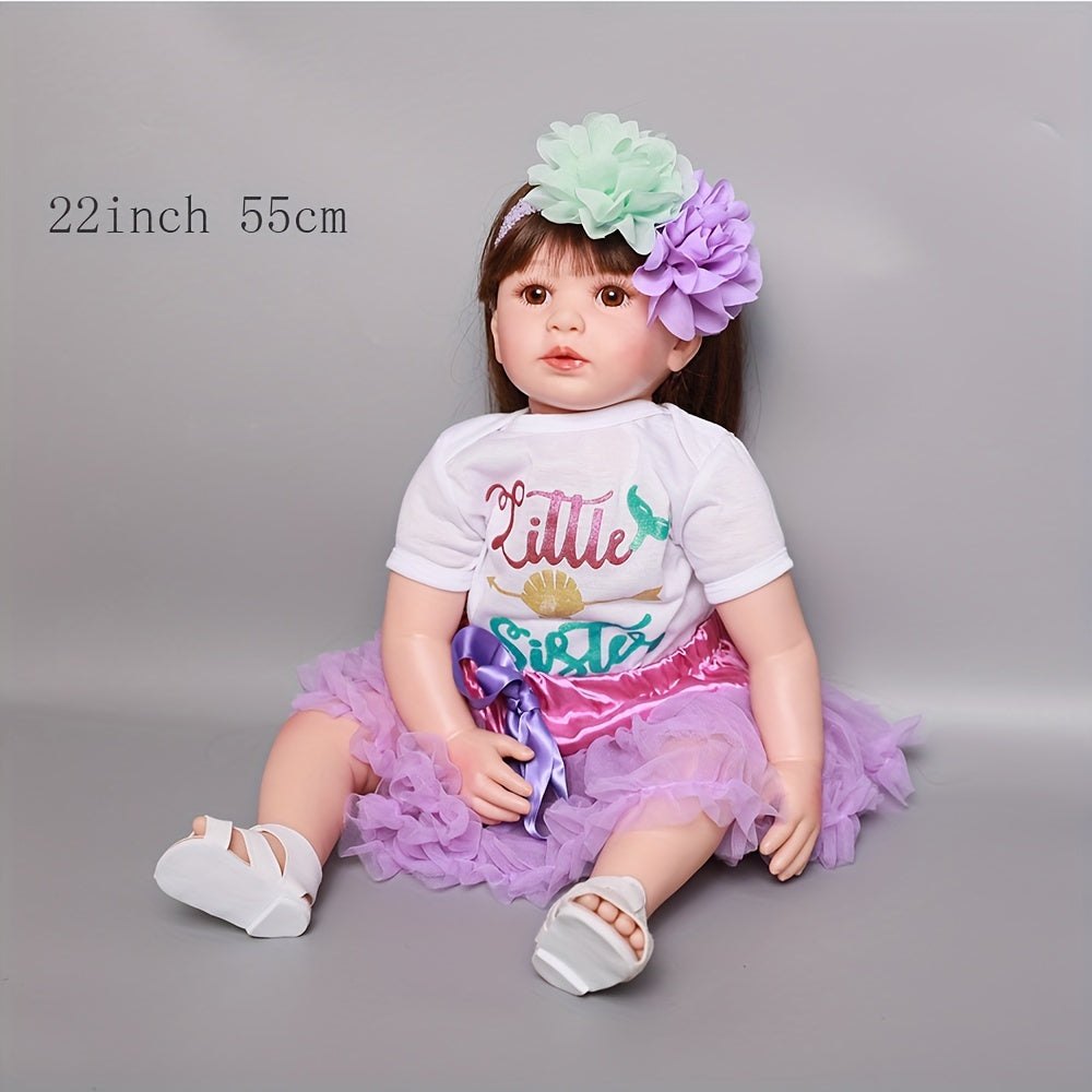 22 Inch Realistic Girl Doll Reborn Doll Newborn Reborn Baby Doll Princess