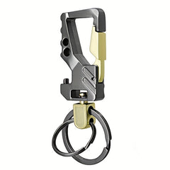 Outdoor Adventure Keychain with Bottle Opener & Car Key Pendant